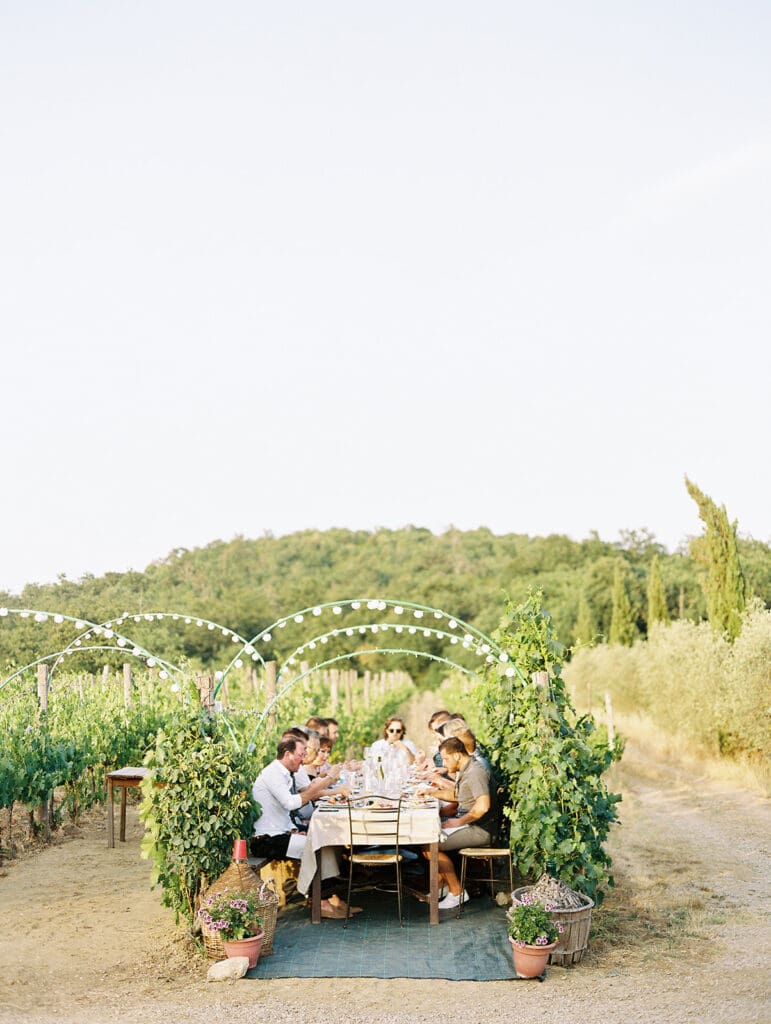 Wedding weekend wine tasting night at Poggio Molina