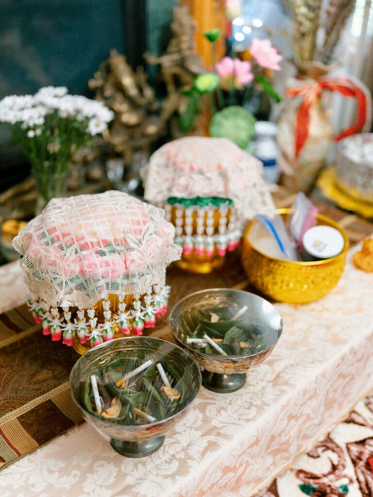 An at-home Lao and Vietnamese wedding ceremony in Indiana