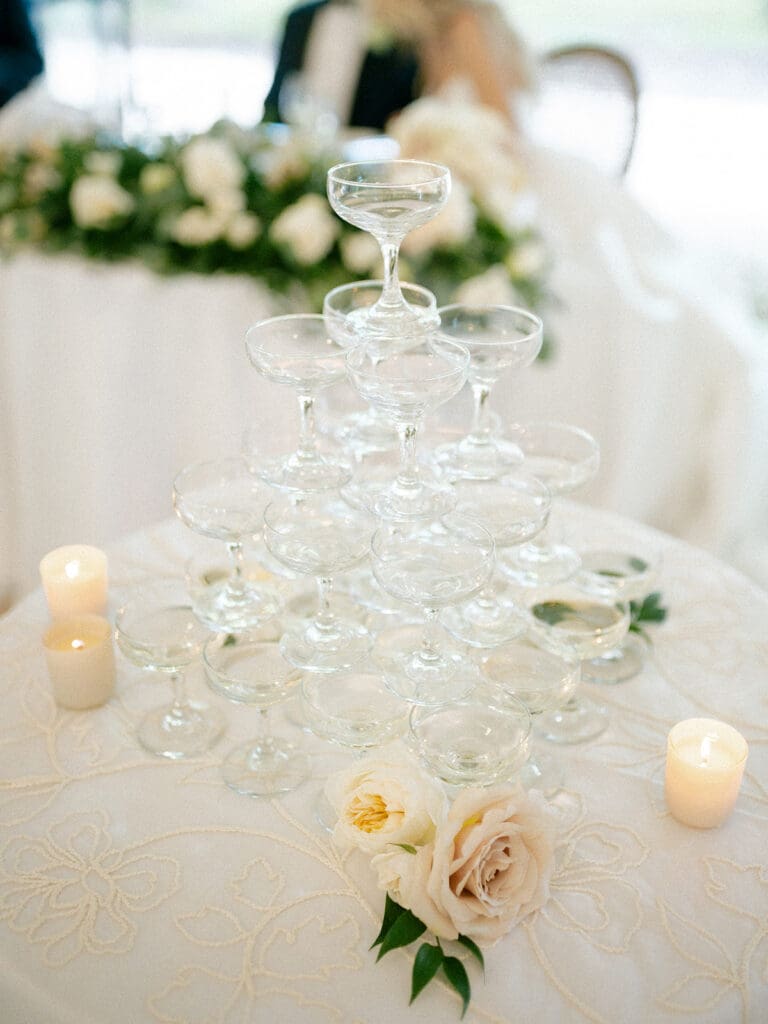 Elegant champagne tower 