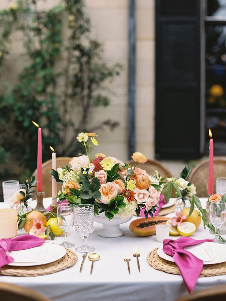 Welcome wedding party table