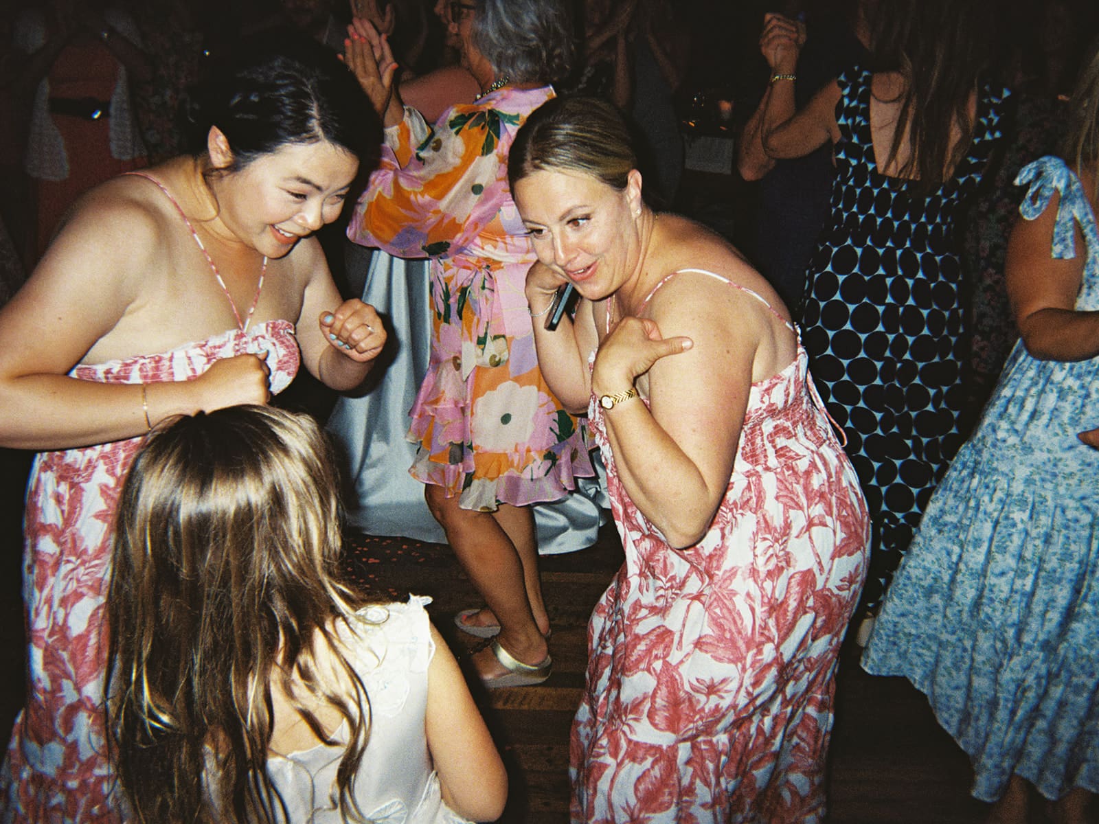Open dancing at a Michigan wedding reception captured on film