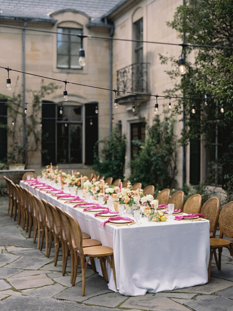 An outdoor welcome wedding party at Greencrest Manor