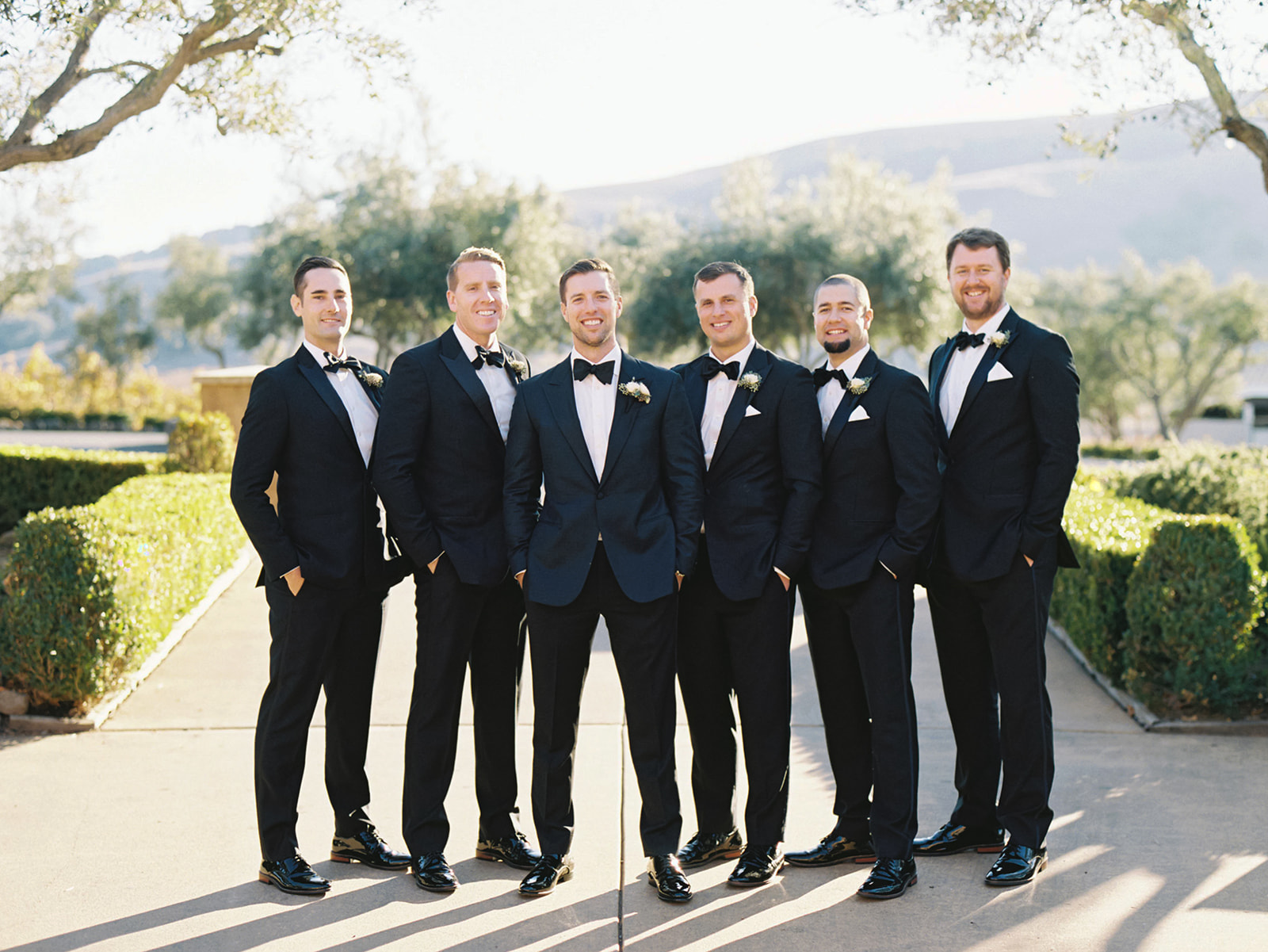 Groom and groomsmen portraits from a fall Viansa Winery wedding in Sonoma, California