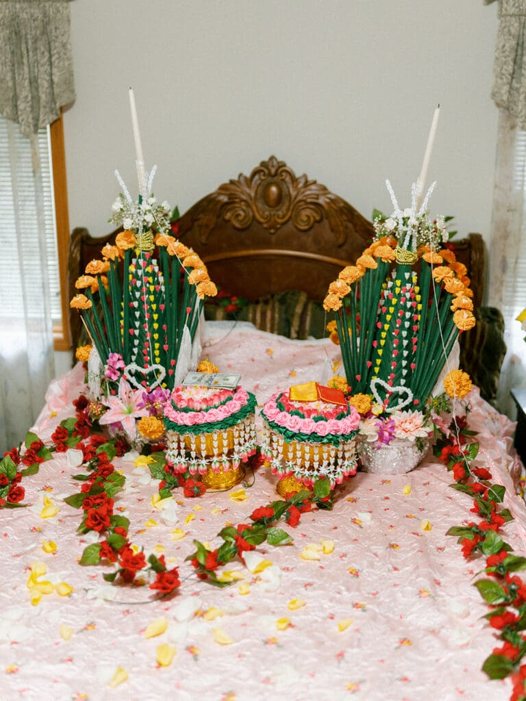 An at-home Lao and Vietnamese wedding ceremony