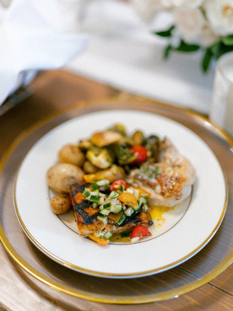 Wedding reception dinner by Millennium Catering