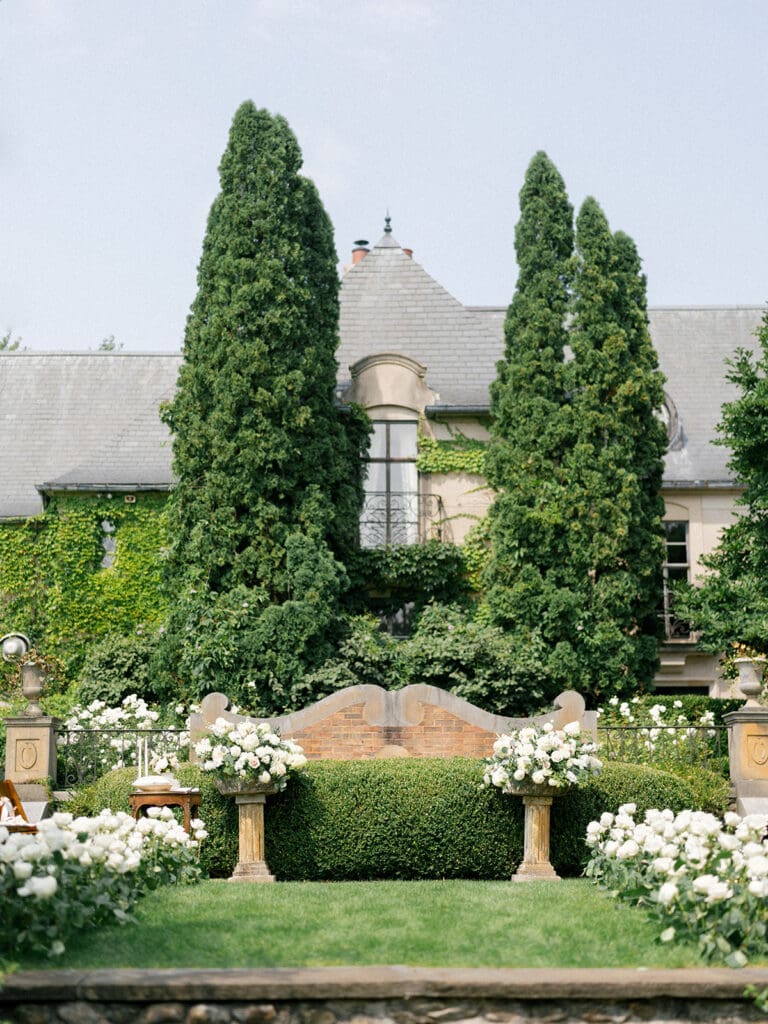 The Ceremony Lawn Deck at Greencrest Manor - Estate Wedding Venue in Michigan