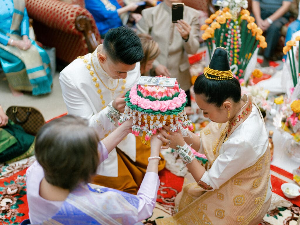 An at-home Lao and Vietnamese wedding ceremony