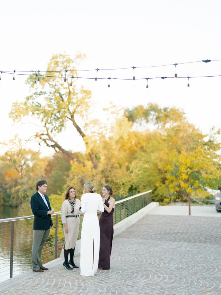 Outdoor cocktail hour at Rockwell on The River in Chicago