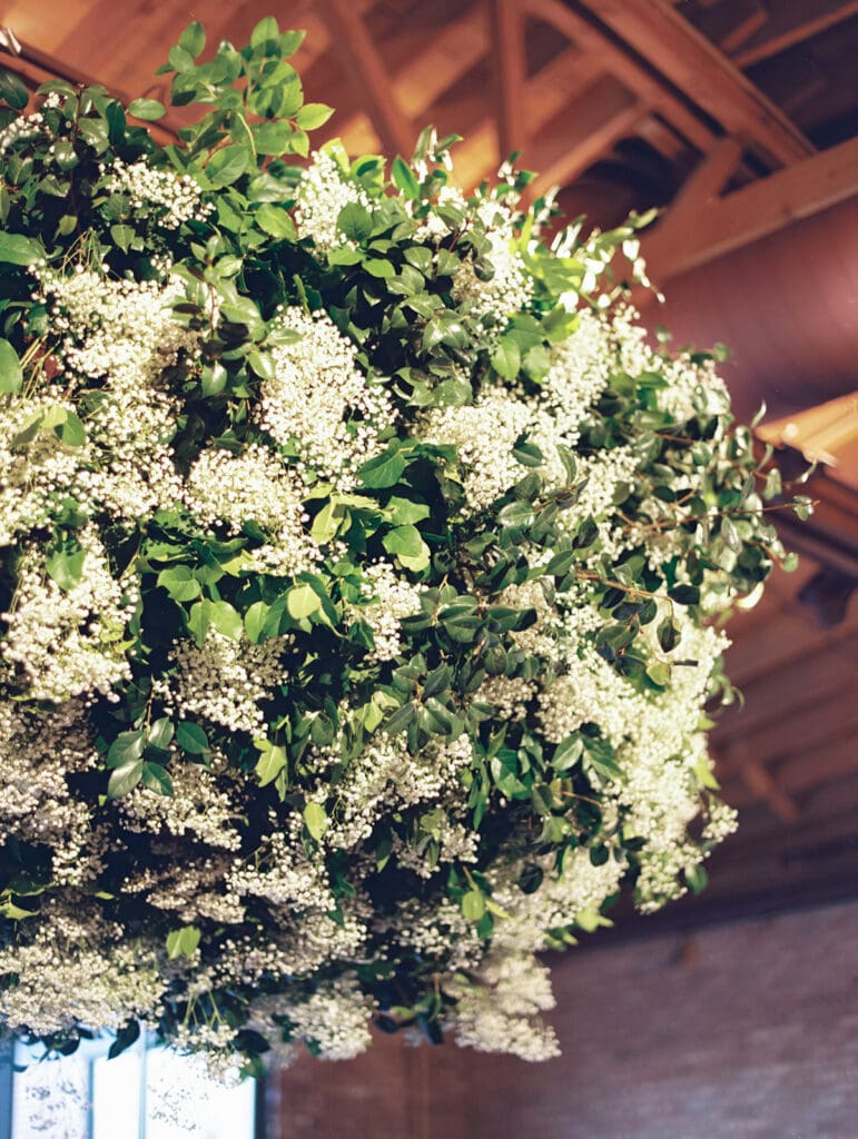An indoor fall wedding reception at Rockwell on The River in downtown Chicago, Illinois
