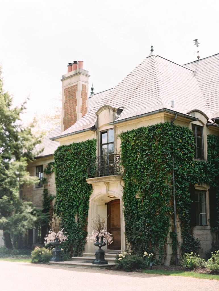 The front of Greencrest Manor - Estate wedding venue in Michigan