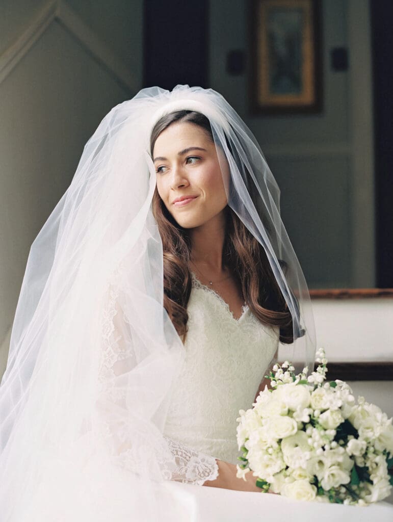 Indoor bridal portraits in Indiana