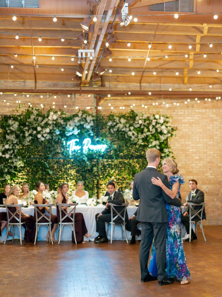 Grooms first dance with his mother