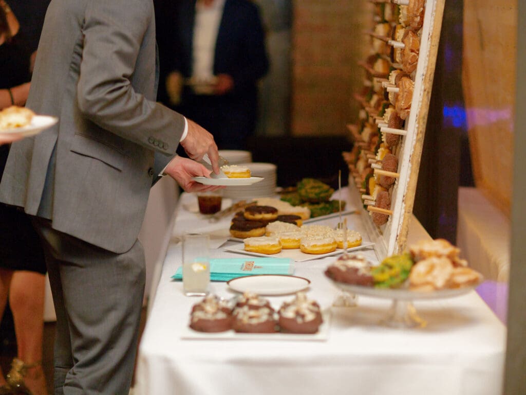 Guests getting deserts