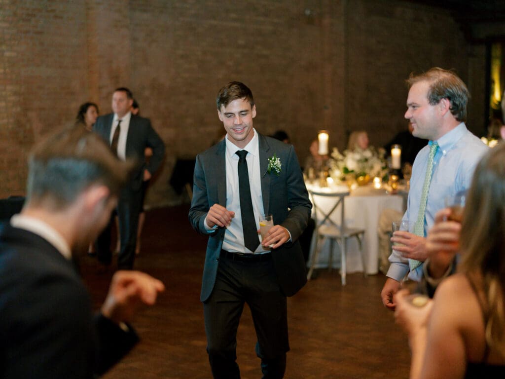 Guests dancing during the reception