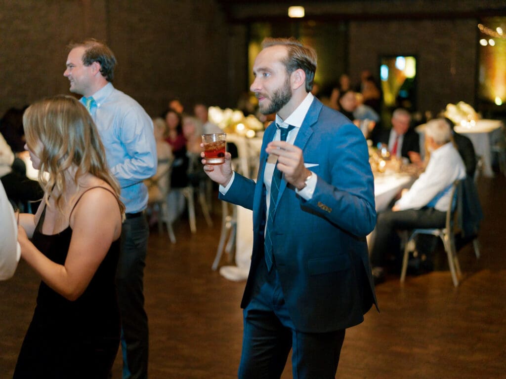 Guests dancing during the reception