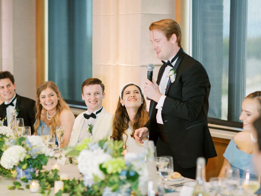 Groomsmen giving a speech