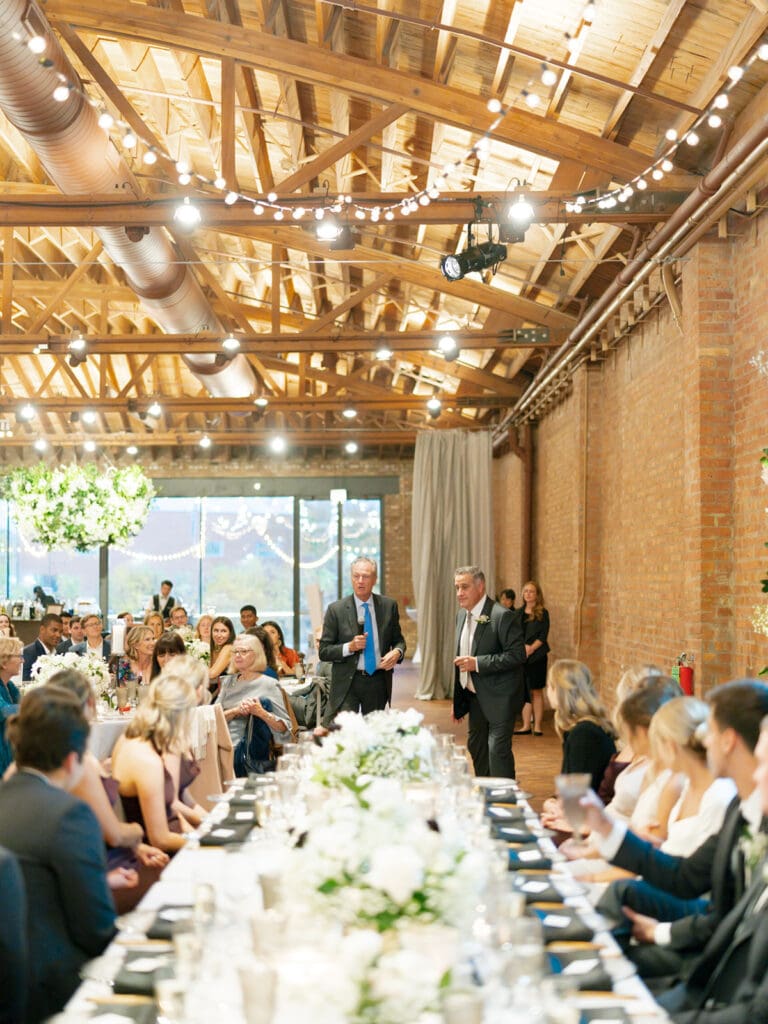 Wedding speeches at Rockwell on The River in downtown Chicago