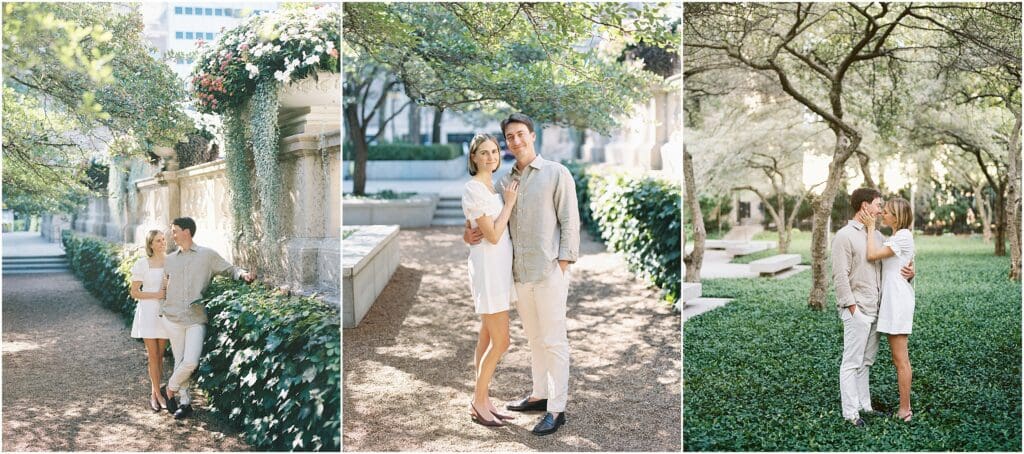 Chicago engagement photos at the Art Institute South Gardens